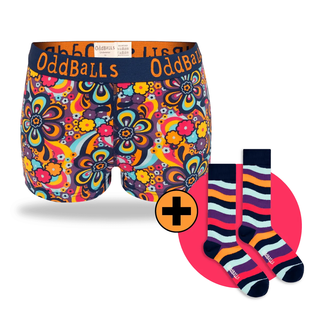 03 Month Pre-Paid: Ladies Boxer Shorts & Free Socks - Monthly Subscription