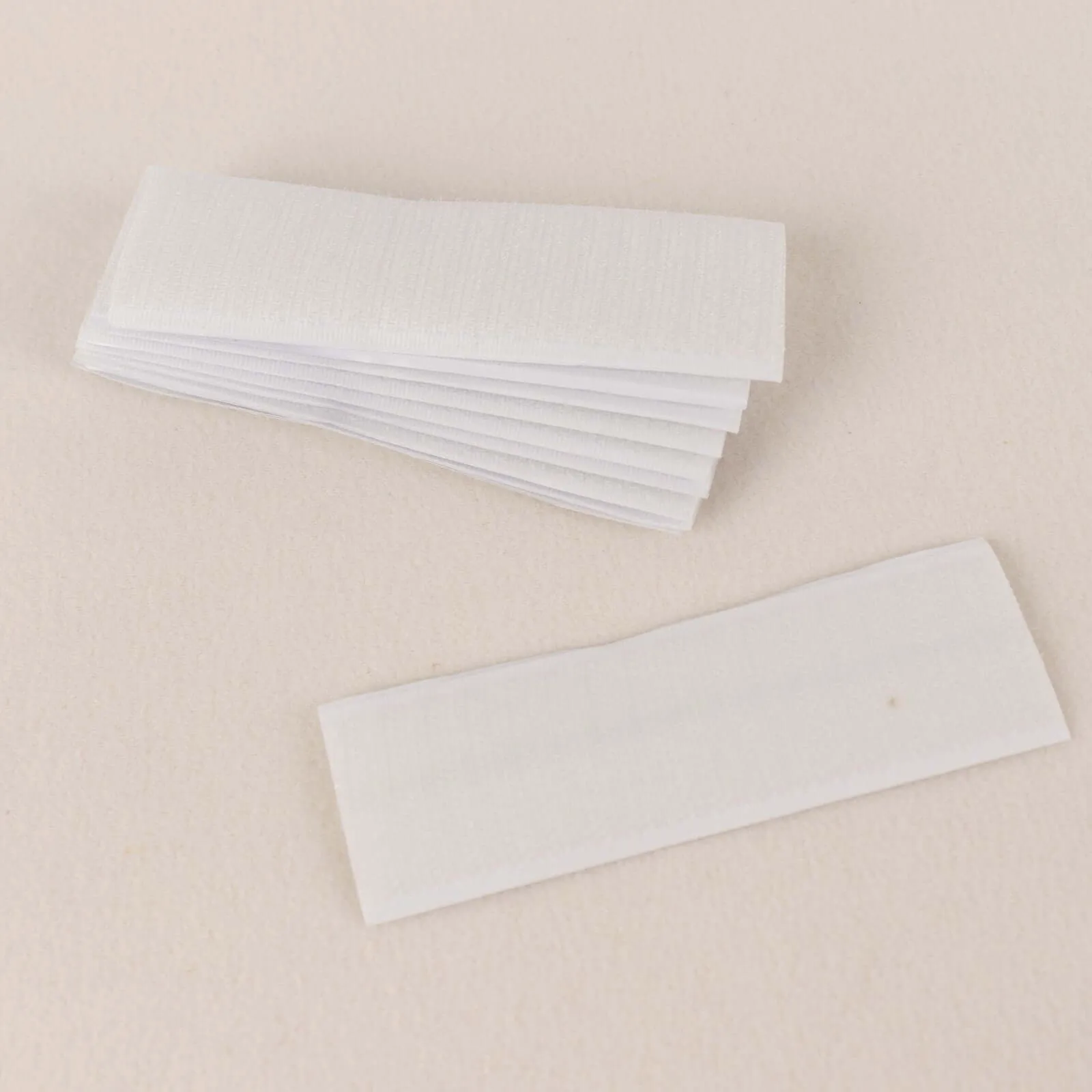 10 Pack White DIY Table Skirt Velcro Tapes, Double-Sided Waterproof Mounting Tape 1.4"x4.5"