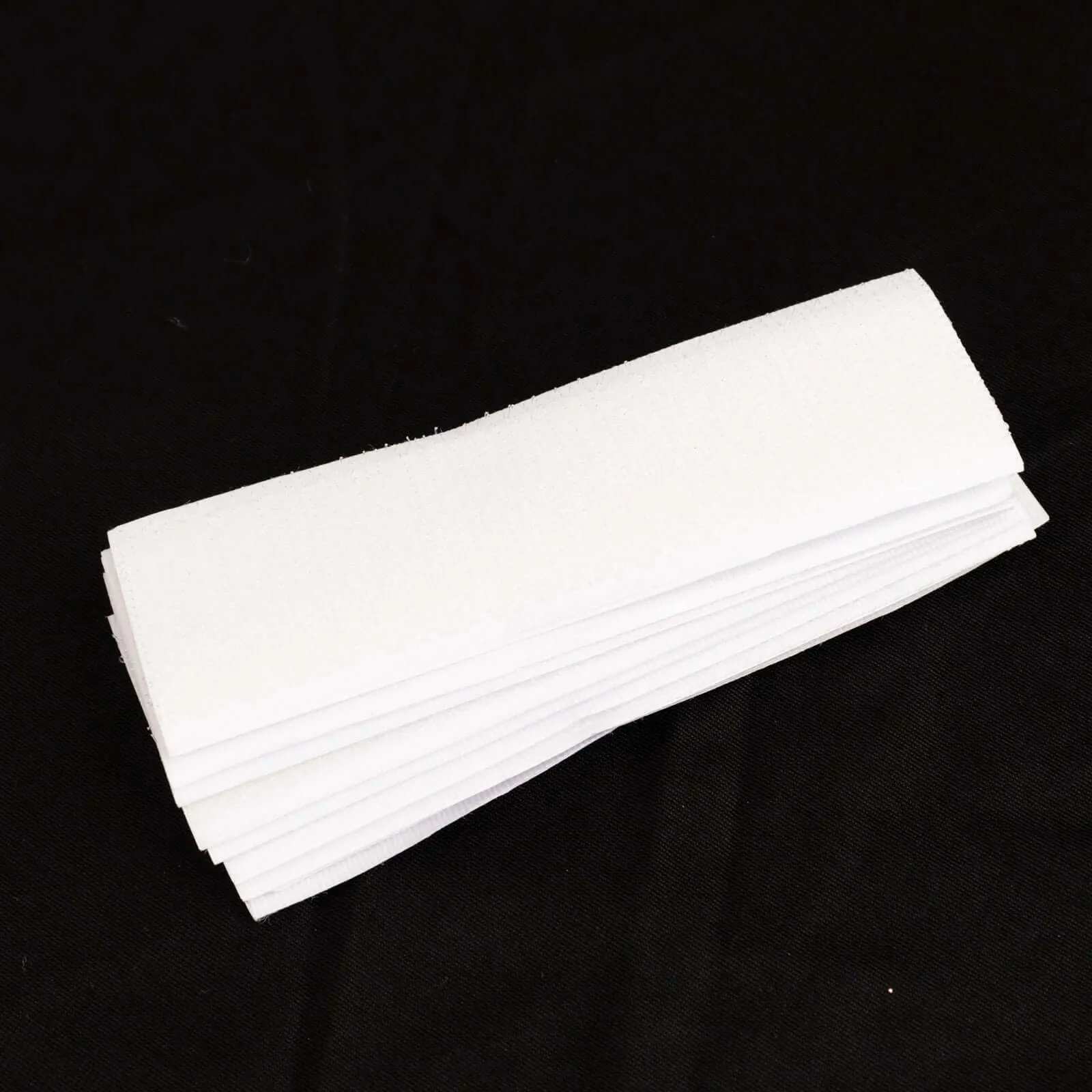 10 Pack White Heavy Duty Hook and Loop Mounting Tapes With Sticky Back, Adhesive Backing Table Skirt Velcro Tapes - 1.4"x4.5"