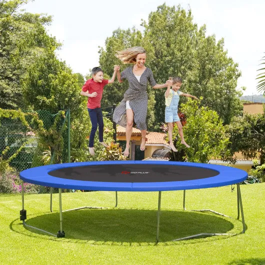 12 Feet Waterproof and Tear-Resistant Universal Trampoline Safety Pad Spring Cover-Blue