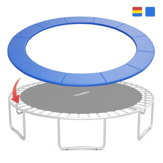 14 Feet Waterproof and Tear-Resistant Universal Trampoline Safety Pad Spring Cover-Navy