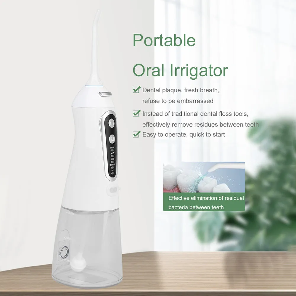 5 Modes Oral Irrigator, Portable Flosser, USB Rechargeable, Water