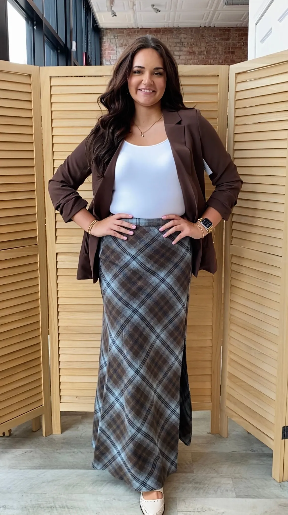 A Trip Downtown Maxi Skirt | Brown Multi