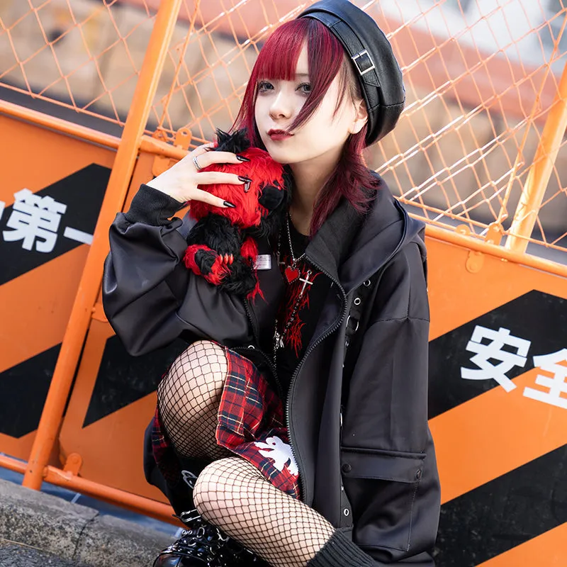 ACDC RAG & Gloomy Bear dark mesh skirt