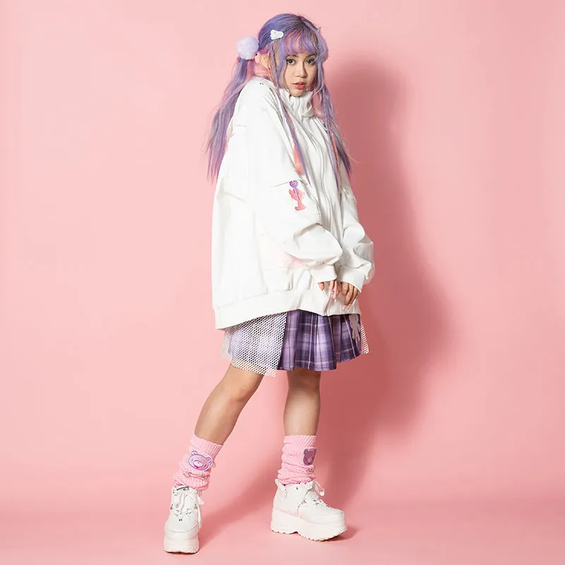 ACDC RAG & Gloomy Bear pastel mesh skirt