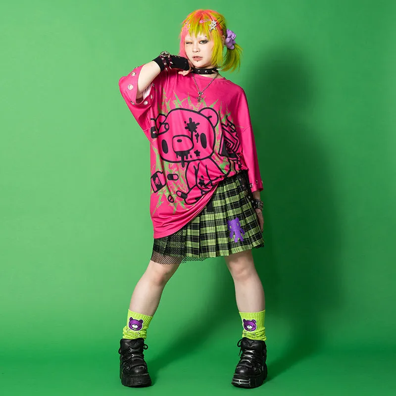 ACDC RAG & Gloomy Bear vivid mesh skirt