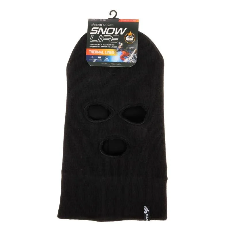 Adult Thermal Balaclava Heat Control Ultra Heat Retention Black