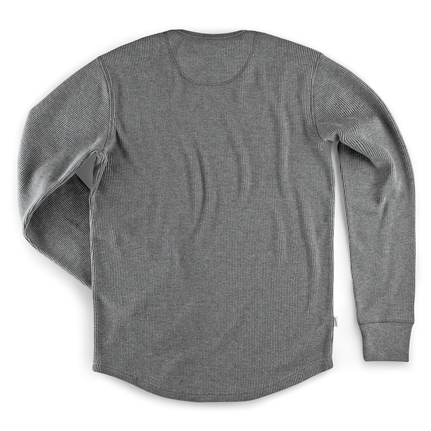 &SONS Base Waffle Crew Neck Grey Marl