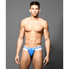 Andrew Christian Sports Mesh Gym Jock Strap Blue White