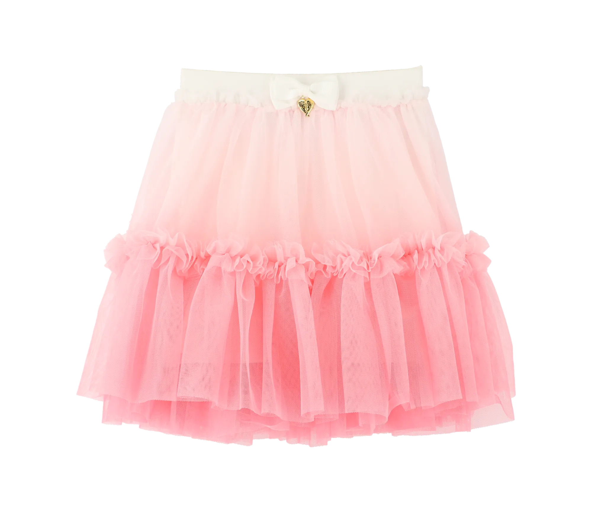 Angel's Face Girls Shannon Snowdrop White & Pink Ombre Skirt