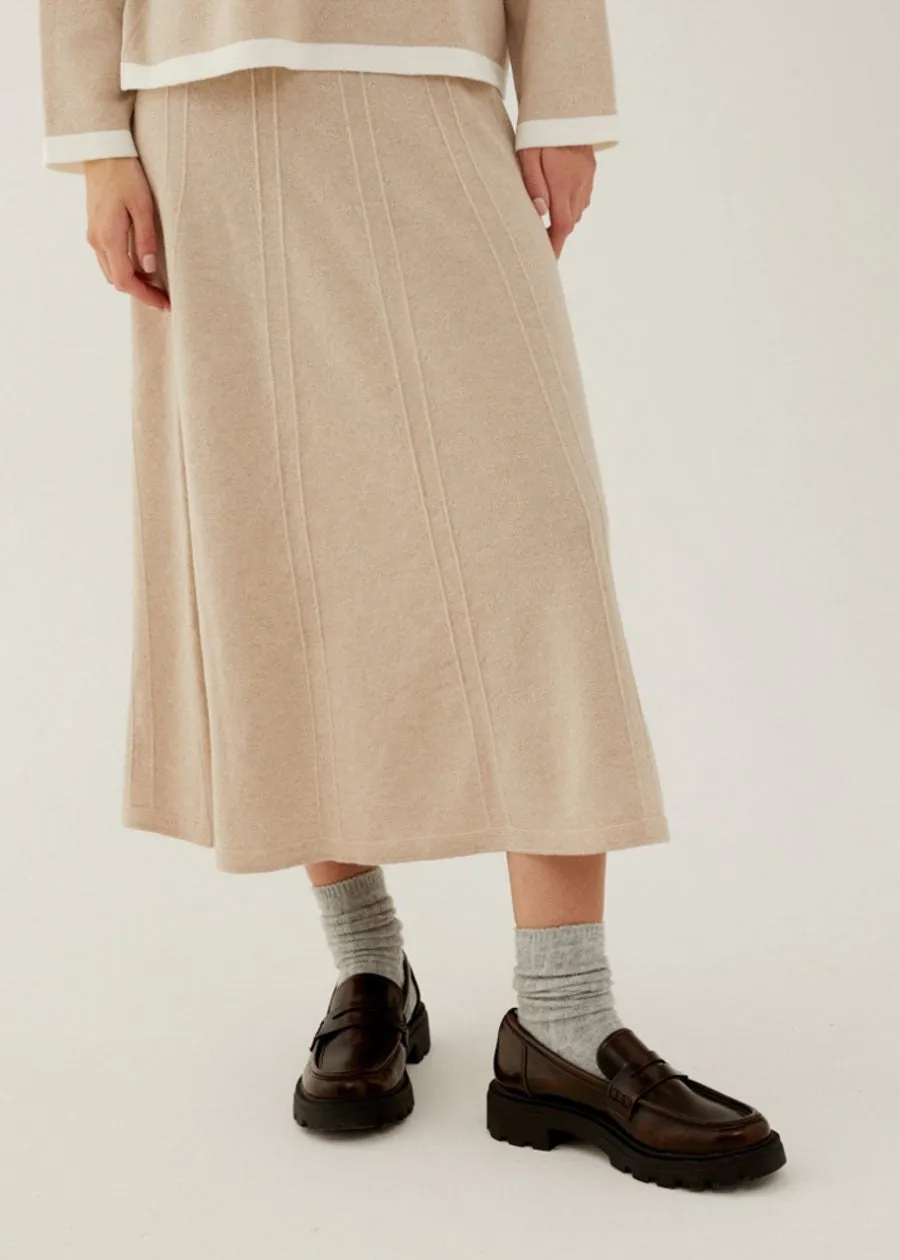 ANNECLAIRE - KNIT WOOL FLARE SKIRT