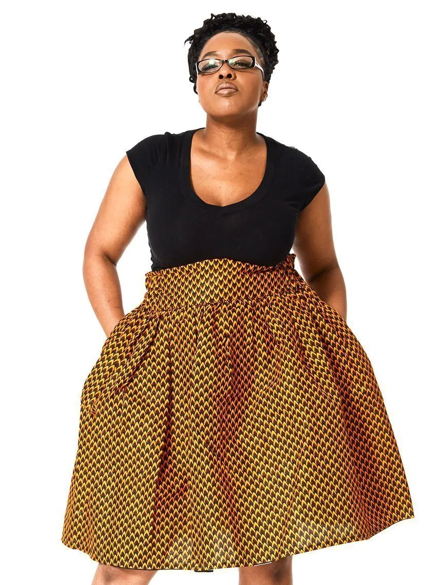 BENITA African Print Midi Skirt II