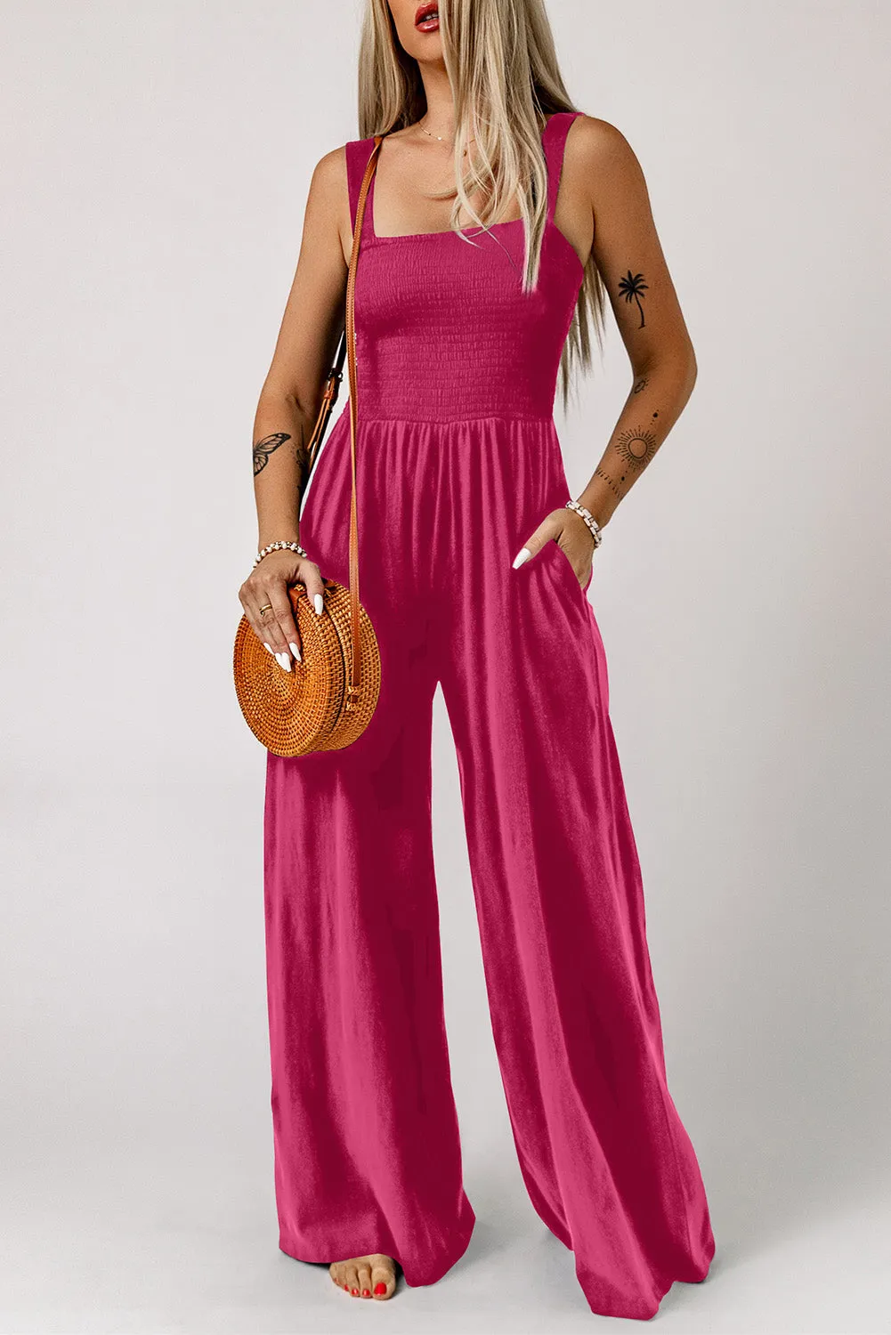 Boho Wide Leg Vacation Romper