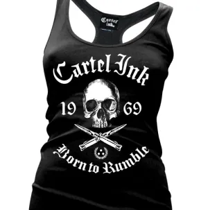 Born To Rumble Women's Racer Back Tank Top