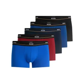 BOSS Trunk 5P Essential Underwear in Black Multi