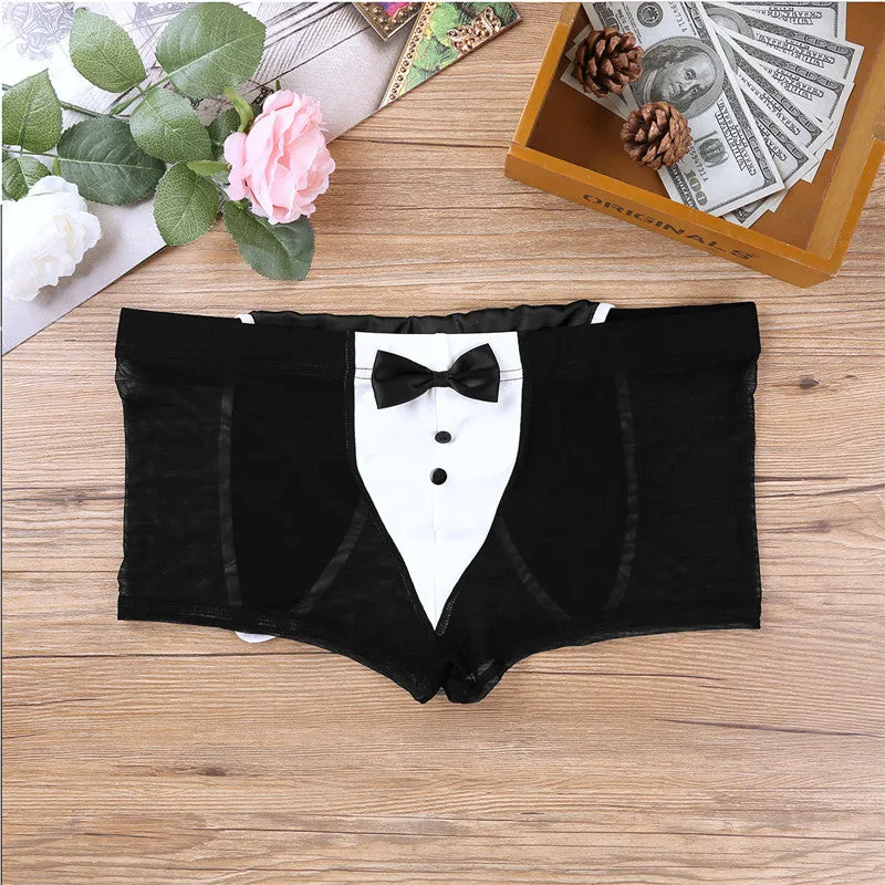 Bow Tie Decorated Boxer Underwear