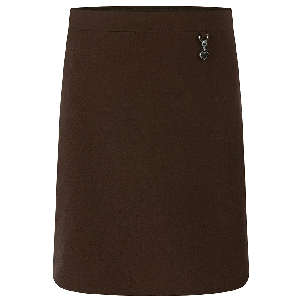 Brown Lycra Skirt with Heart Detail