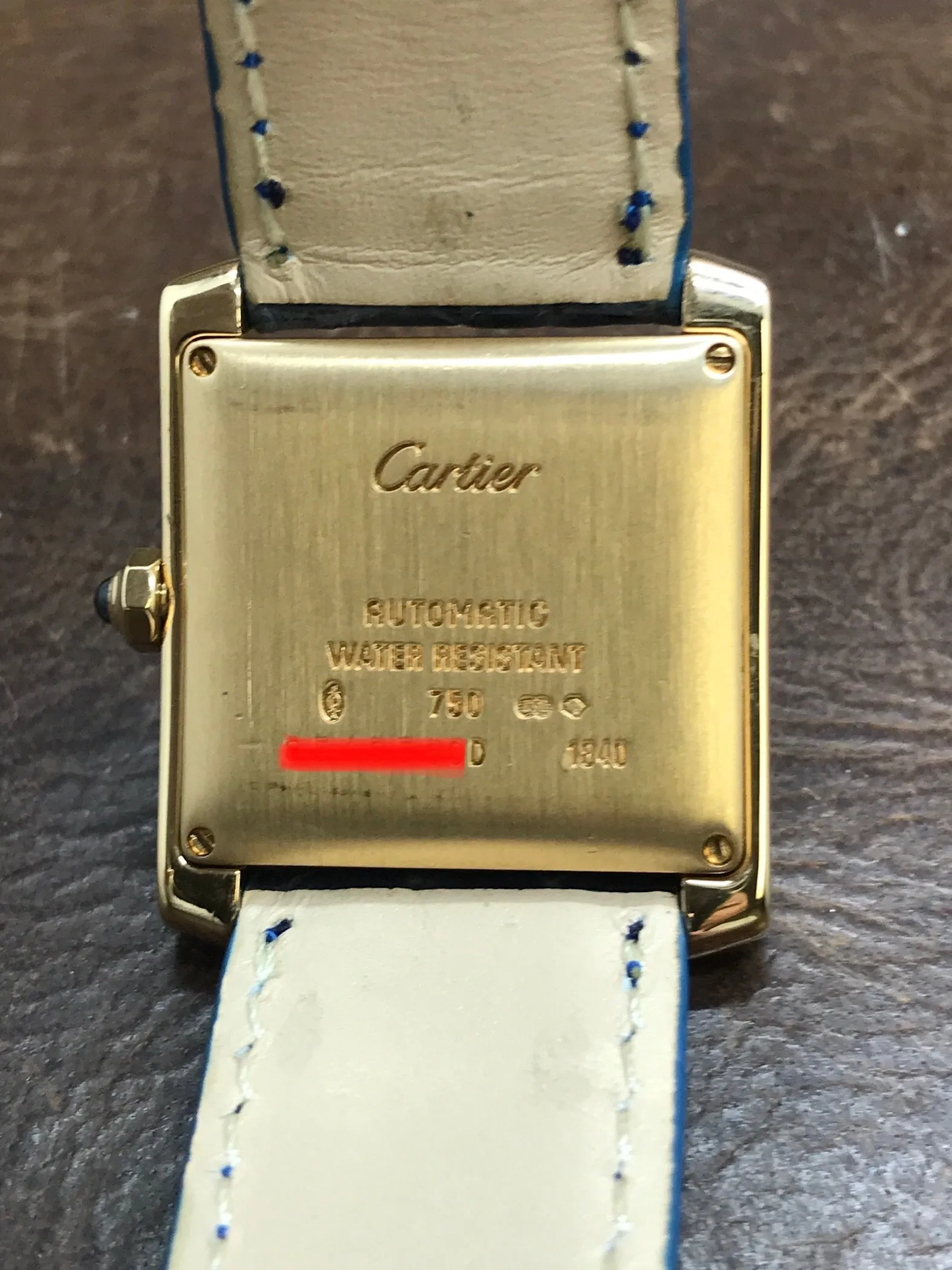 Cartier Tank Francaise 18K Gold Deployment 1840 Off white Dial Automatic Watch