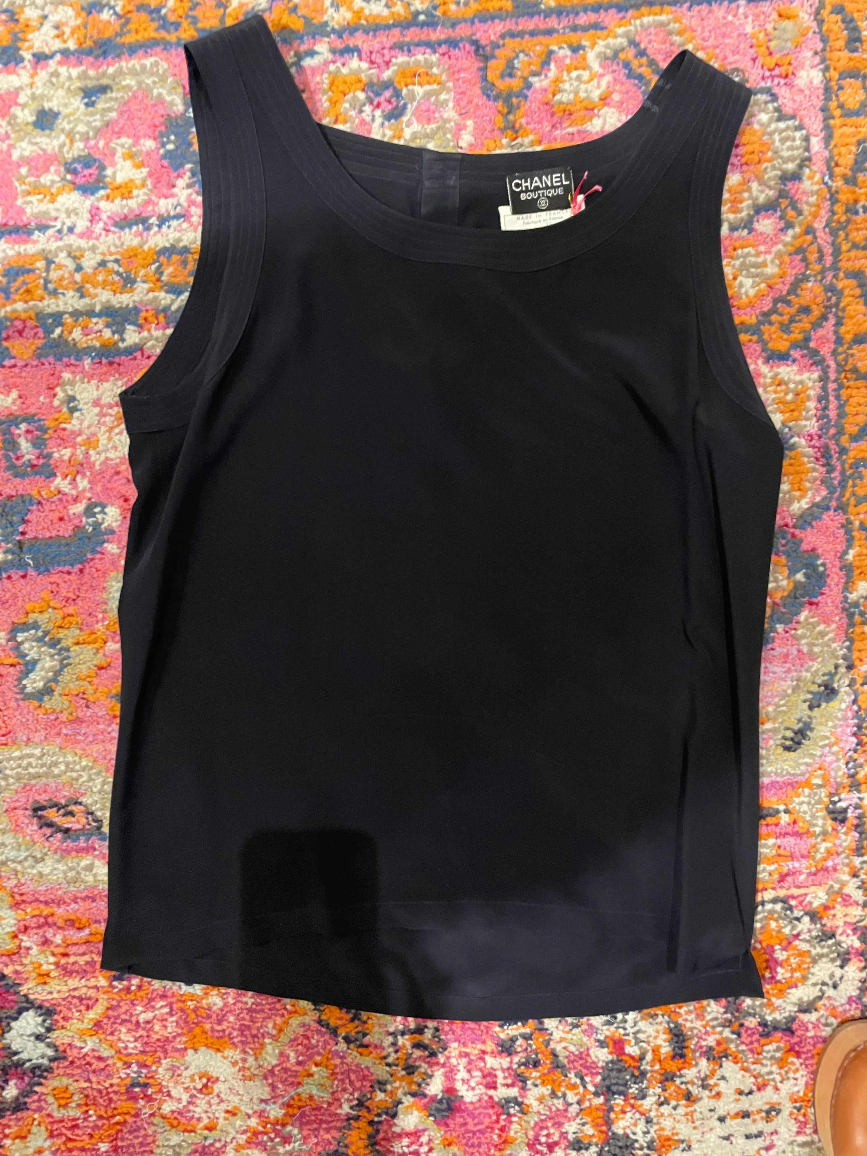 Chanel Navy Blue Tank (Size 10)