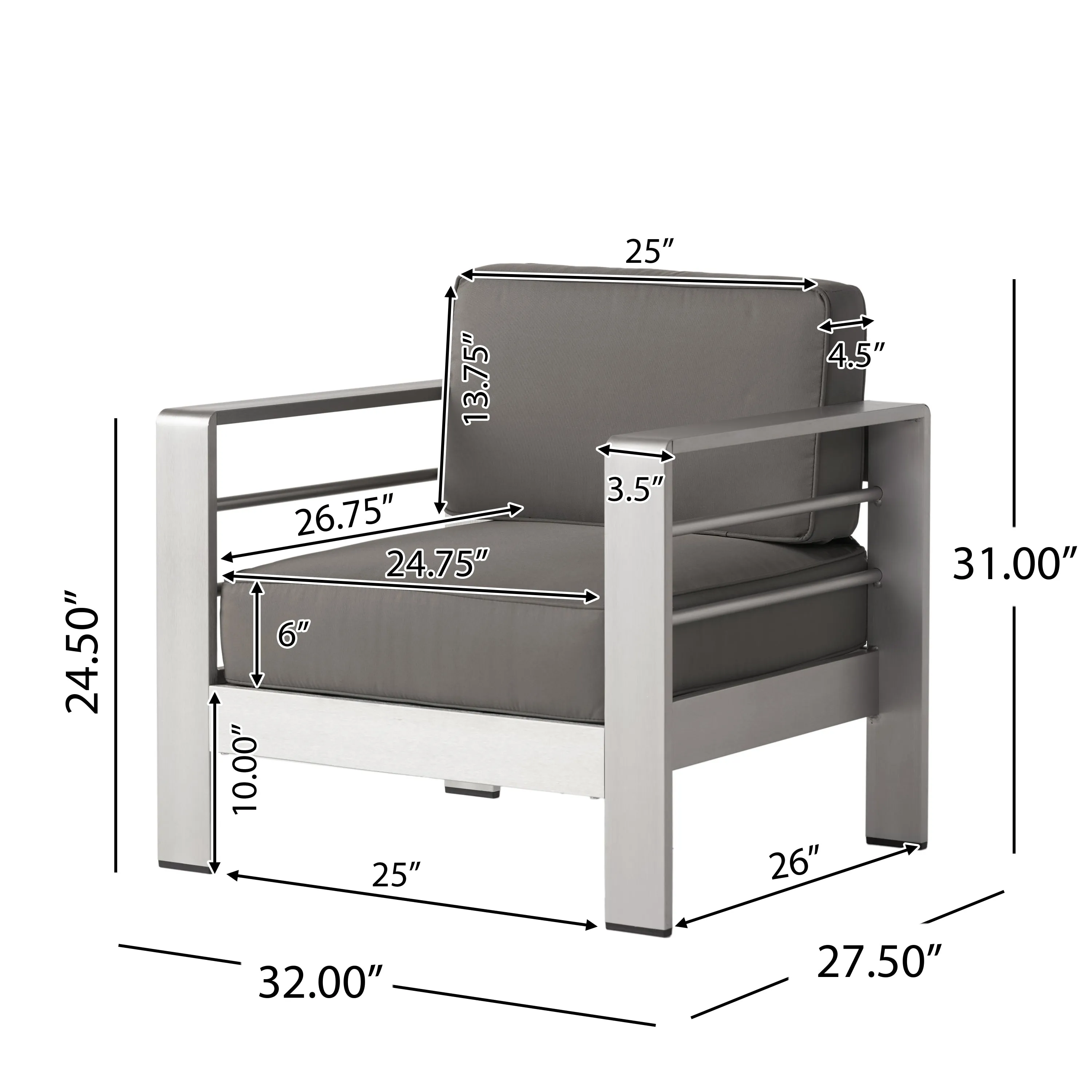 Cherie Outdoor 16 Piece Aluminum Estate Collection with Cushions and Fire Pit