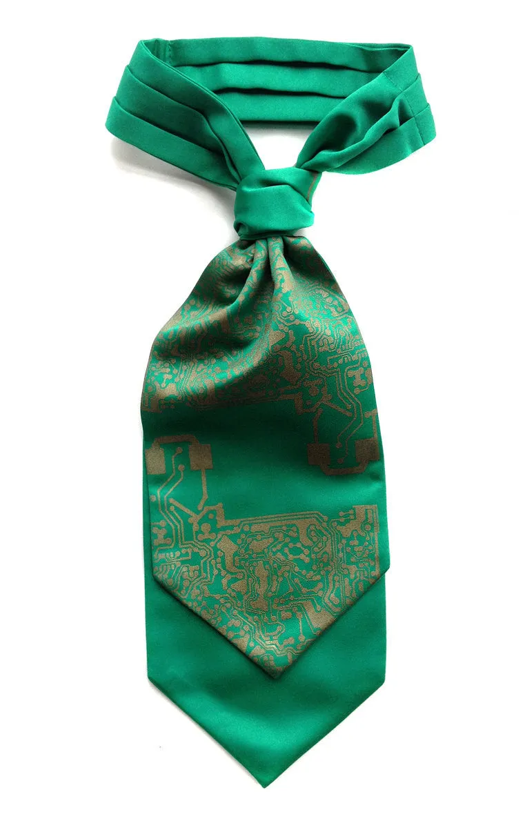 Circuit Board Ascot: "Short Circuit" cravat tie.