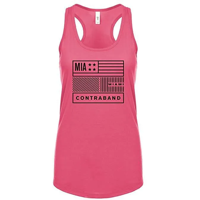 Contraband Sports 10039 MIA Miami Contraband Womens Racerback Tank Top