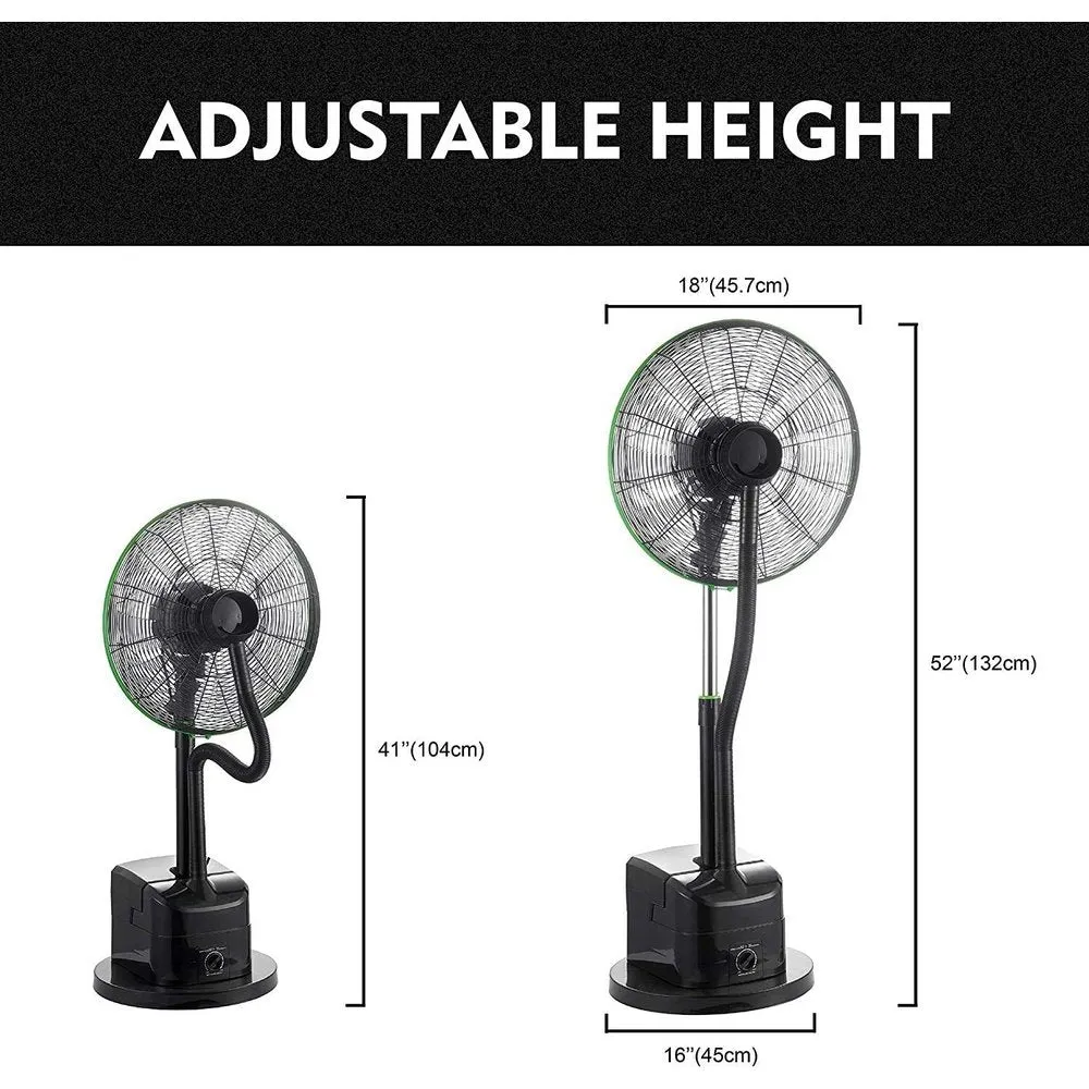 Cooling Misting Pedestal Fan-18inch