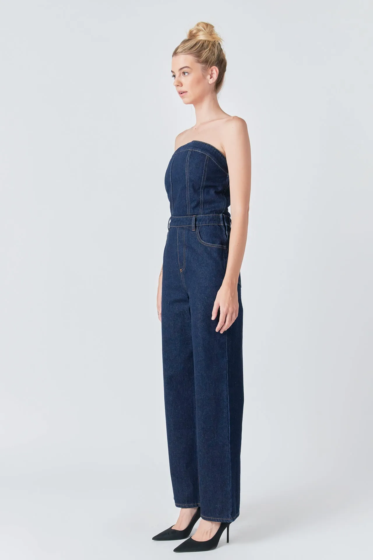 Corset Denim Jumpsuit