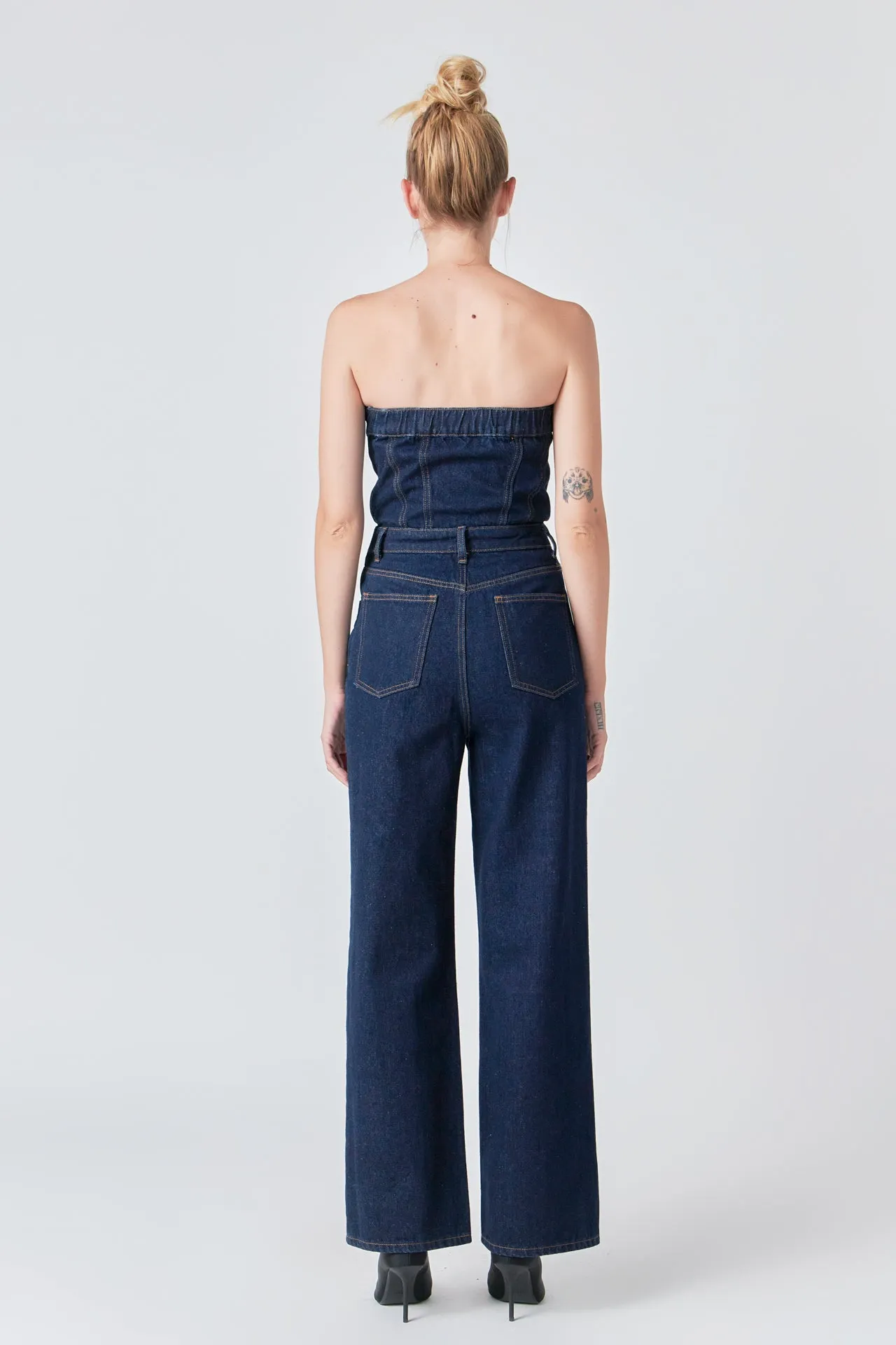 Corset Denim Jumpsuit