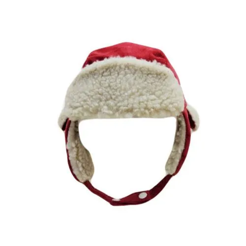 Cotton Toddler Kids Winter Earflap Cap Corduroy Beanie Shearling Trapper Hat CCJ1477