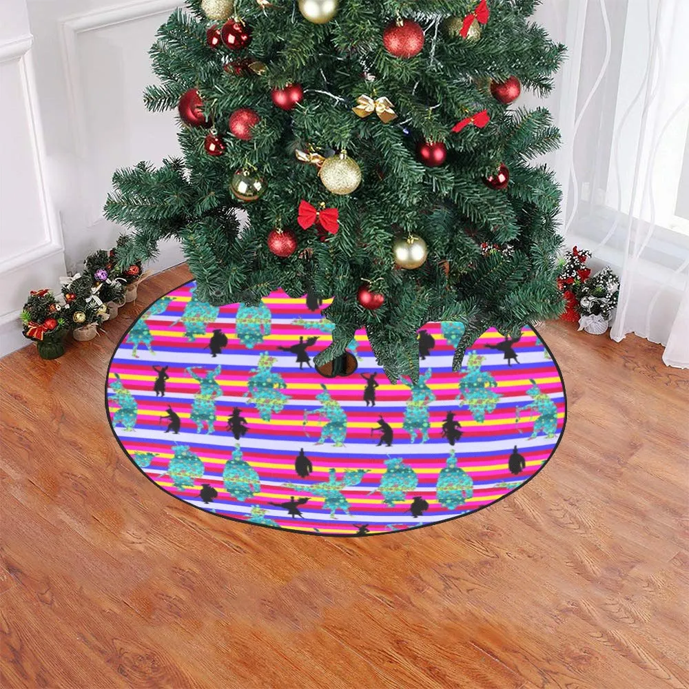 Dancers Sky Dance Christmas Tree Skirt 47" x 47"