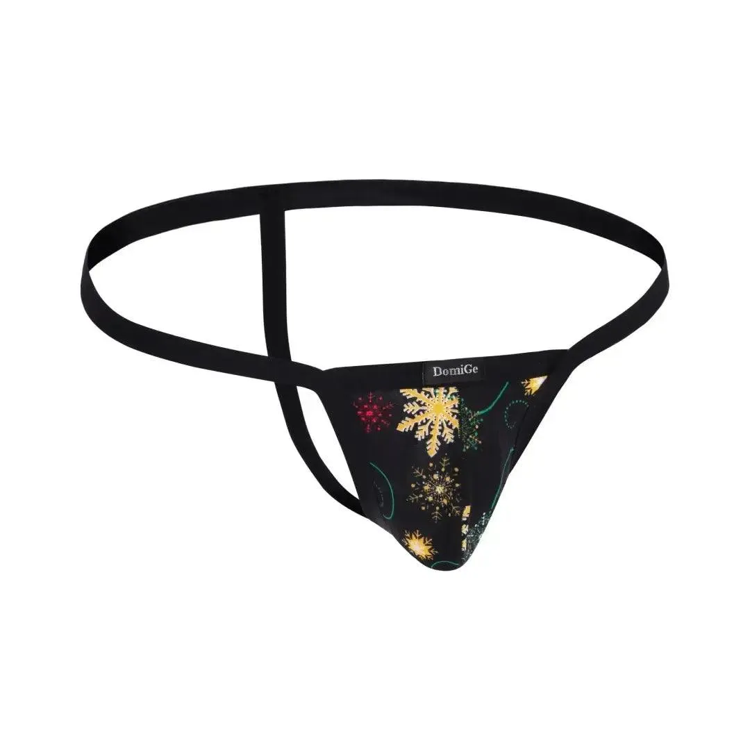 DomiGe Men's Thong Male Low-Rise Floral T-Back