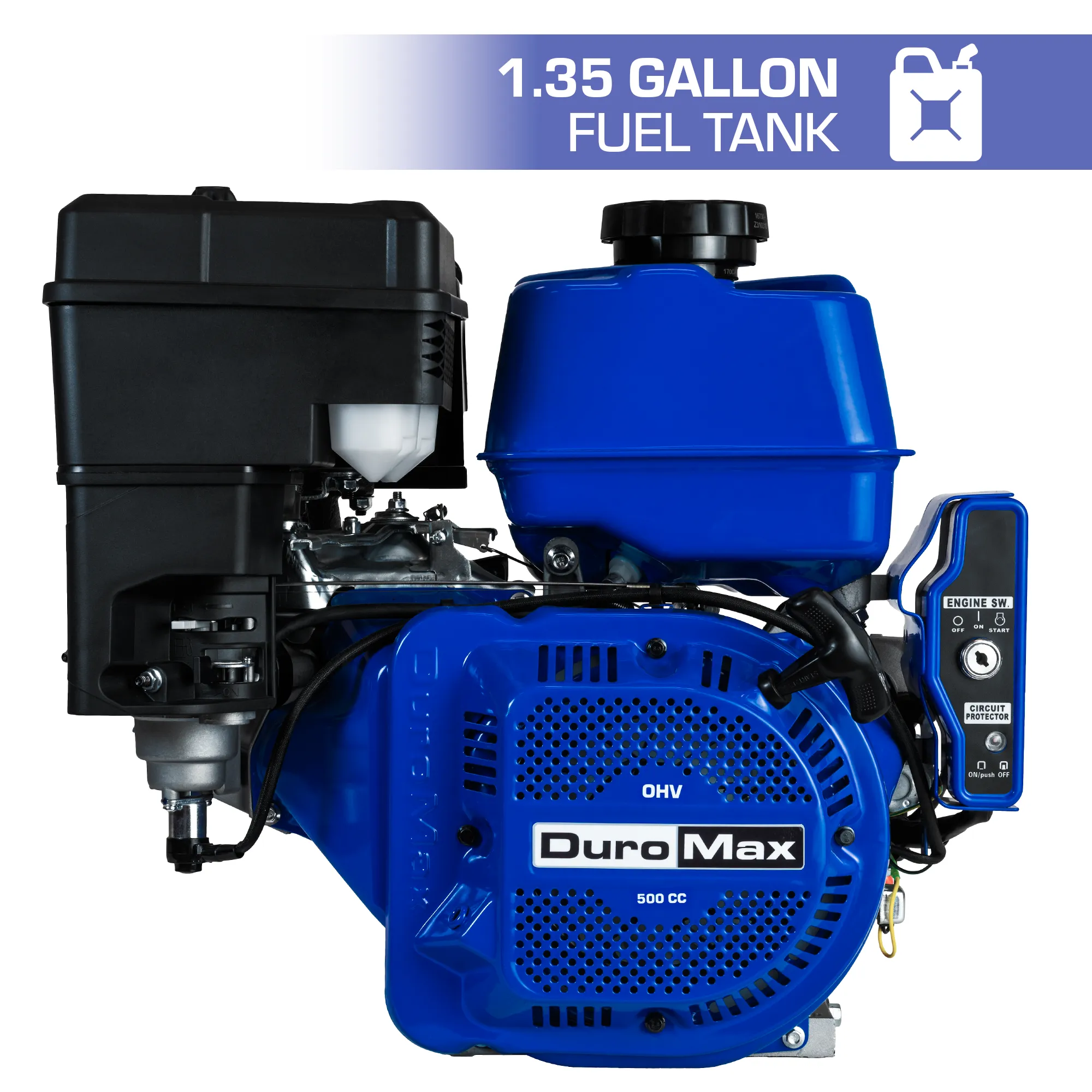 DuroMax XP20HPE 500cc 1-Inch Shaft Recoil/Electric Start Gasoline Engine