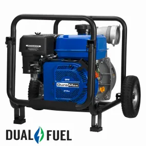 DuroMax XP650WX 264 GPM 3" Dual Fuel Engine Portable Water Pump