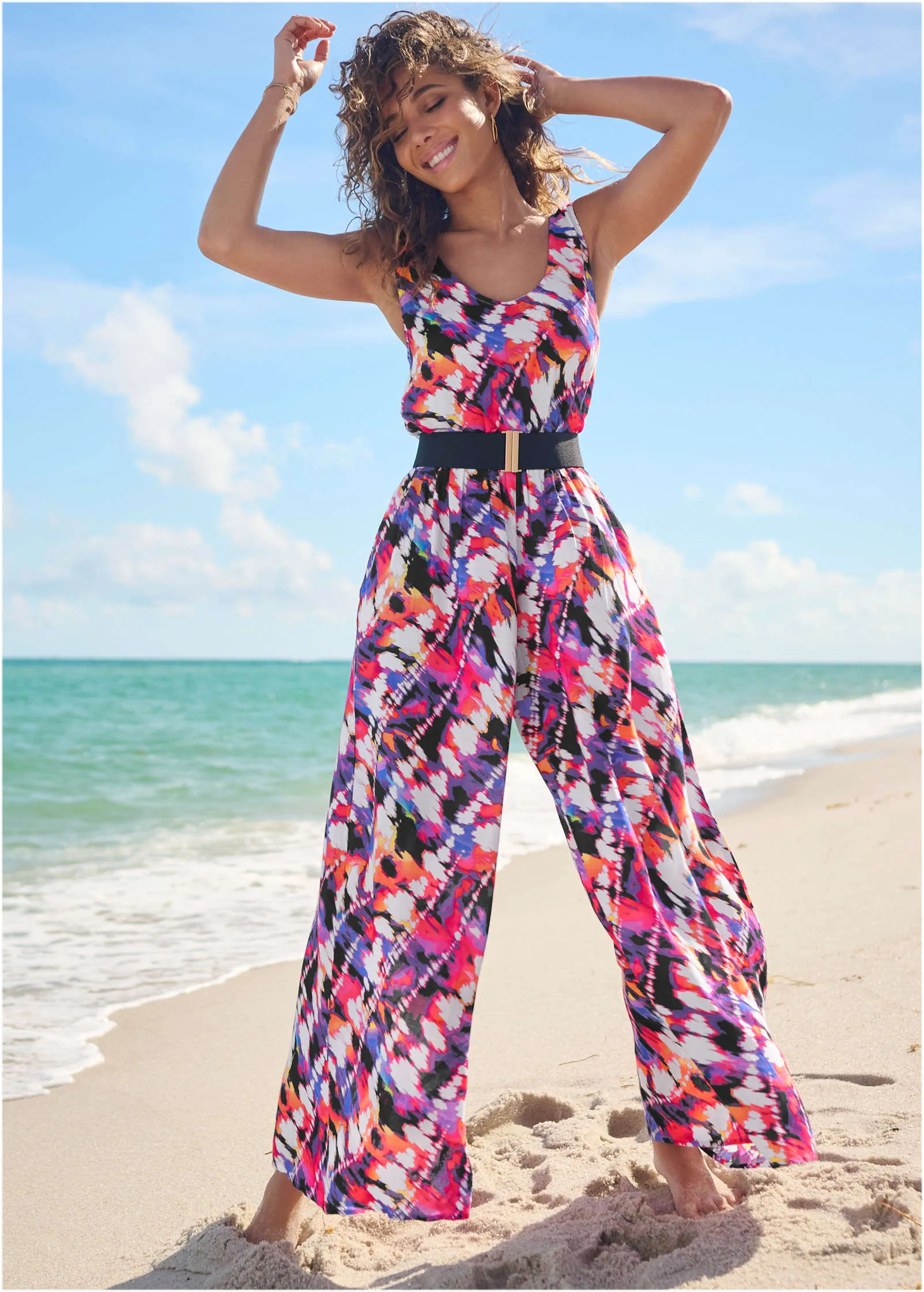 Easy Blouson Jumpsuit - Island Escape