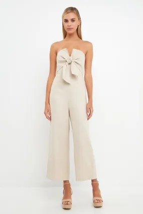 English Factory - Bustier Front Tie Jumpsuit