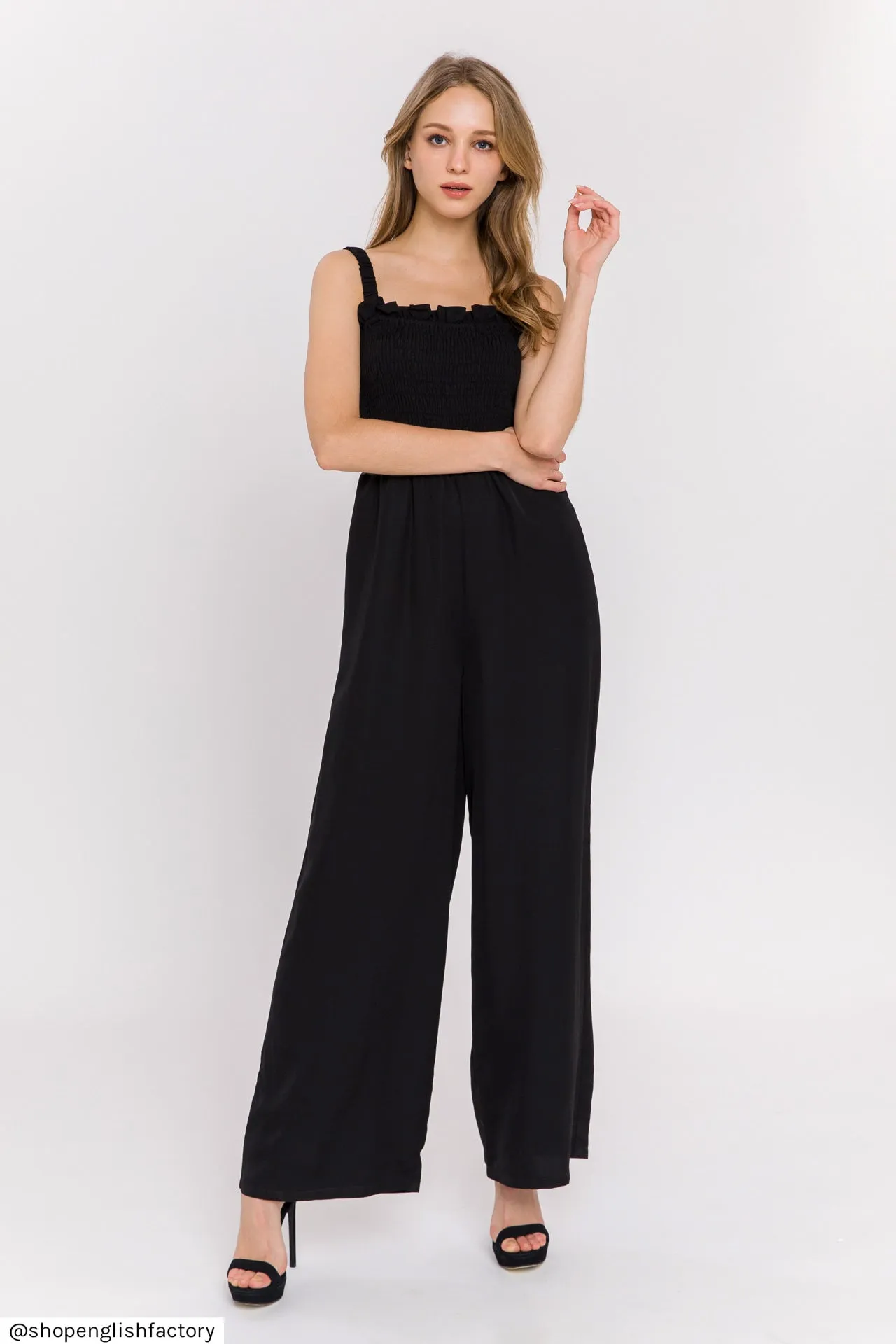 English Factory - Elastic Strap Detail Jumpsuit