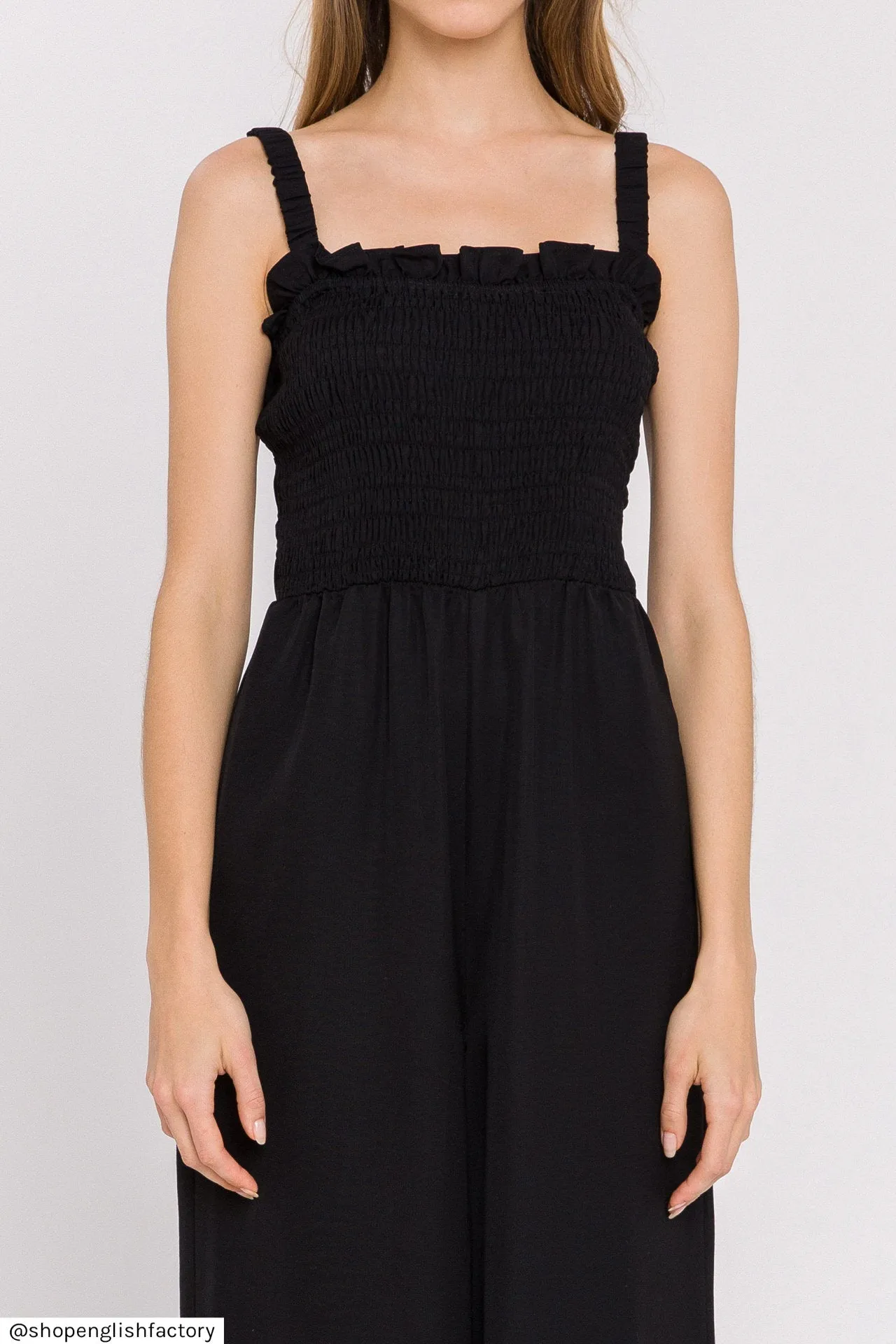 English Factory - Elastic Strap Detail Jumpsuit