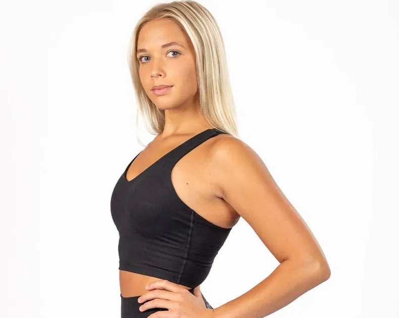 Fierce Jet Black Crop Tank