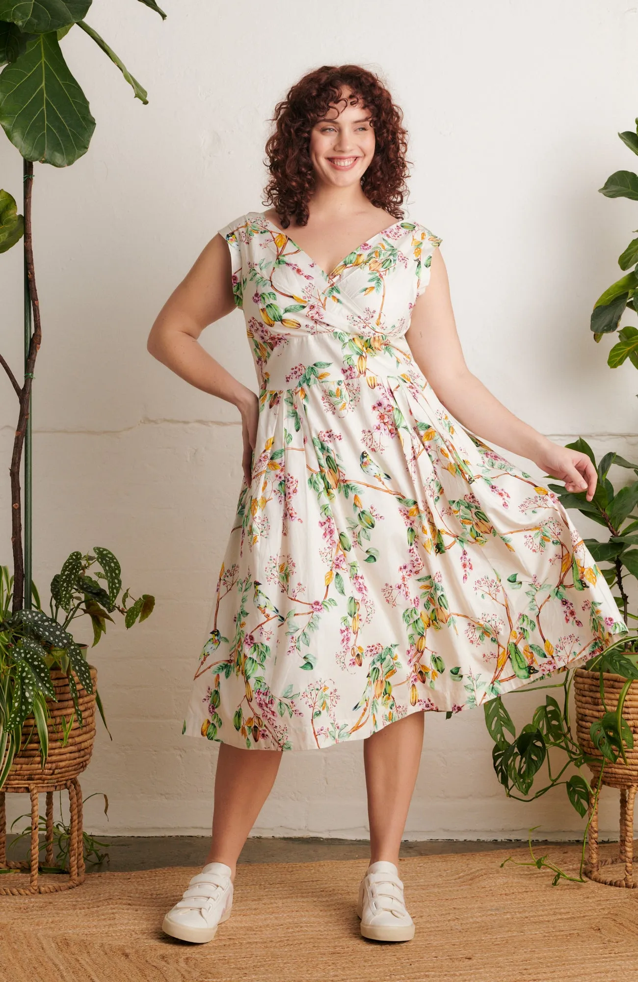 Florence Gardenia Bird Dress