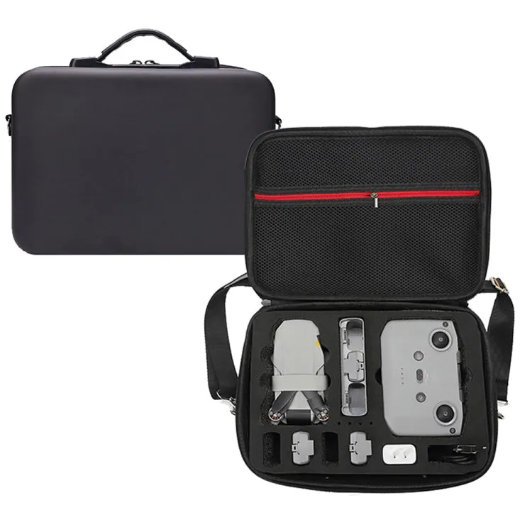 For DJI Mini 2 SE Shockproof Carrying Hard Case Shoulder Bag, Size: 29 x 19.5 x 10cm (Black Black)