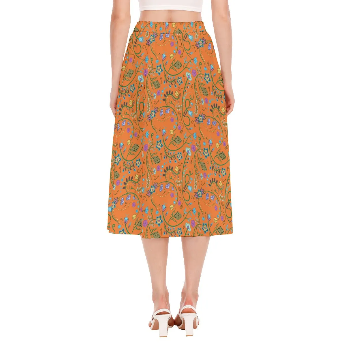 Fresh Fleur Carrot Women's Long Section Chiffon Skirt