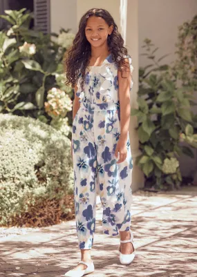 Gracie Floral Shirred Jumpsuit