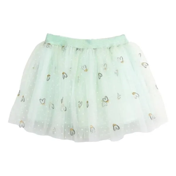 Green Hearts Mesh Tutu