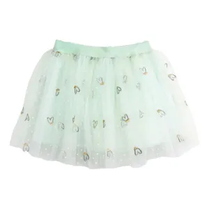 Green Hearts Mesh Tutu