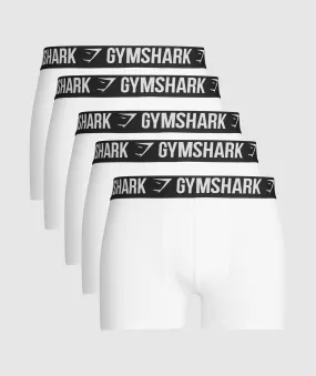 Gymshark Boxer Brief 5PK - White