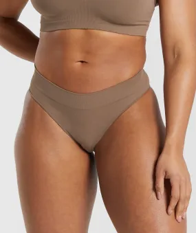 Gymshark Seamless Brief - Soul Brown