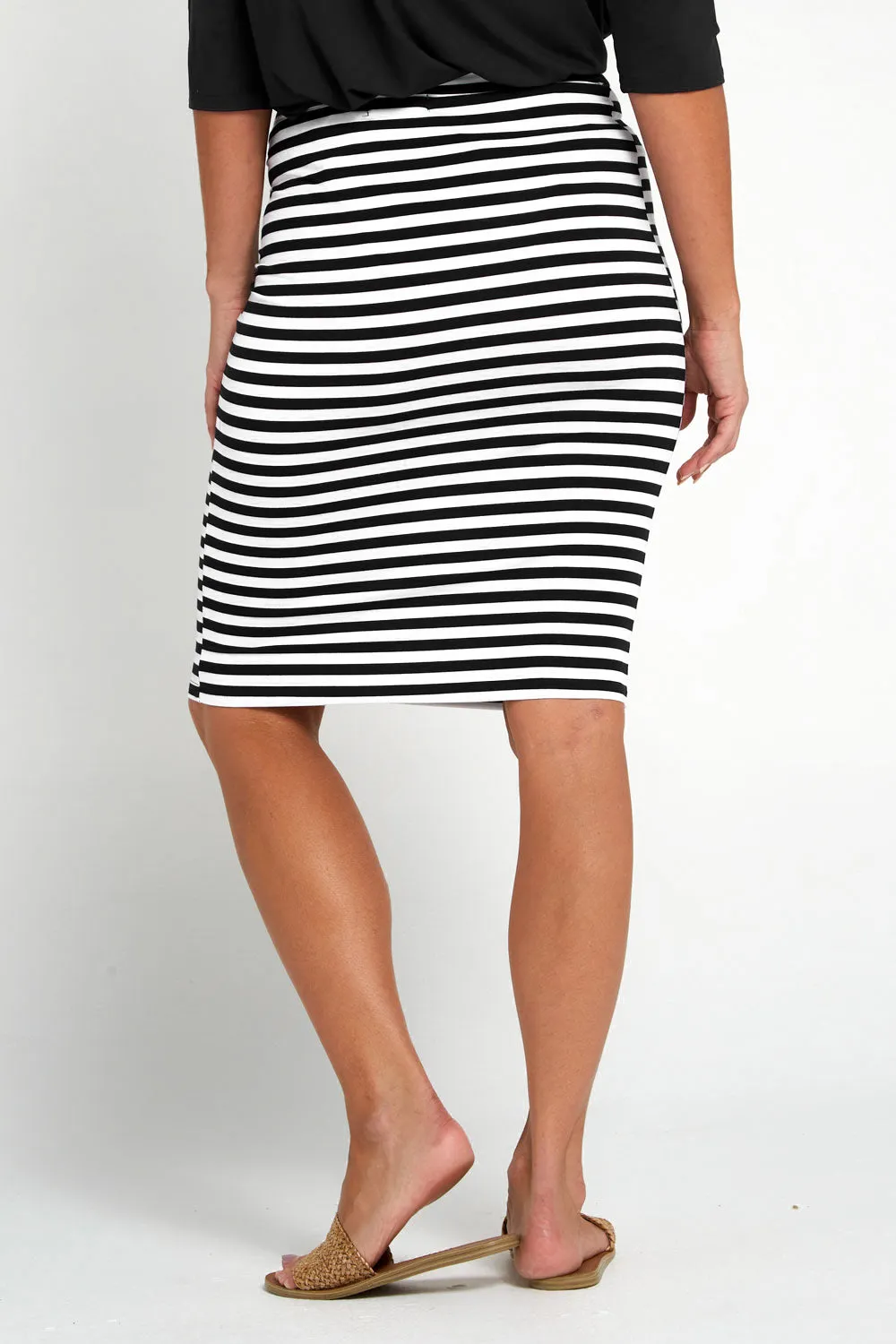 Hera Bamboo Skirt - Black Stripe