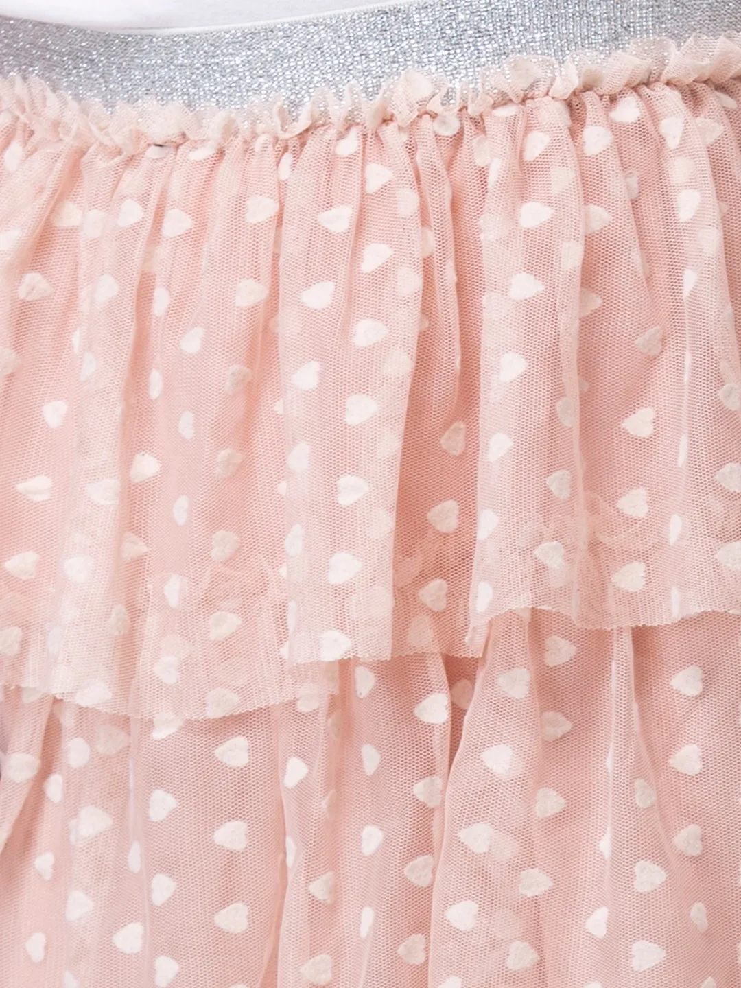 Hoop Hippo Kids Peach Gold Polka Dot Cotton Voile Lace Layered Skirt