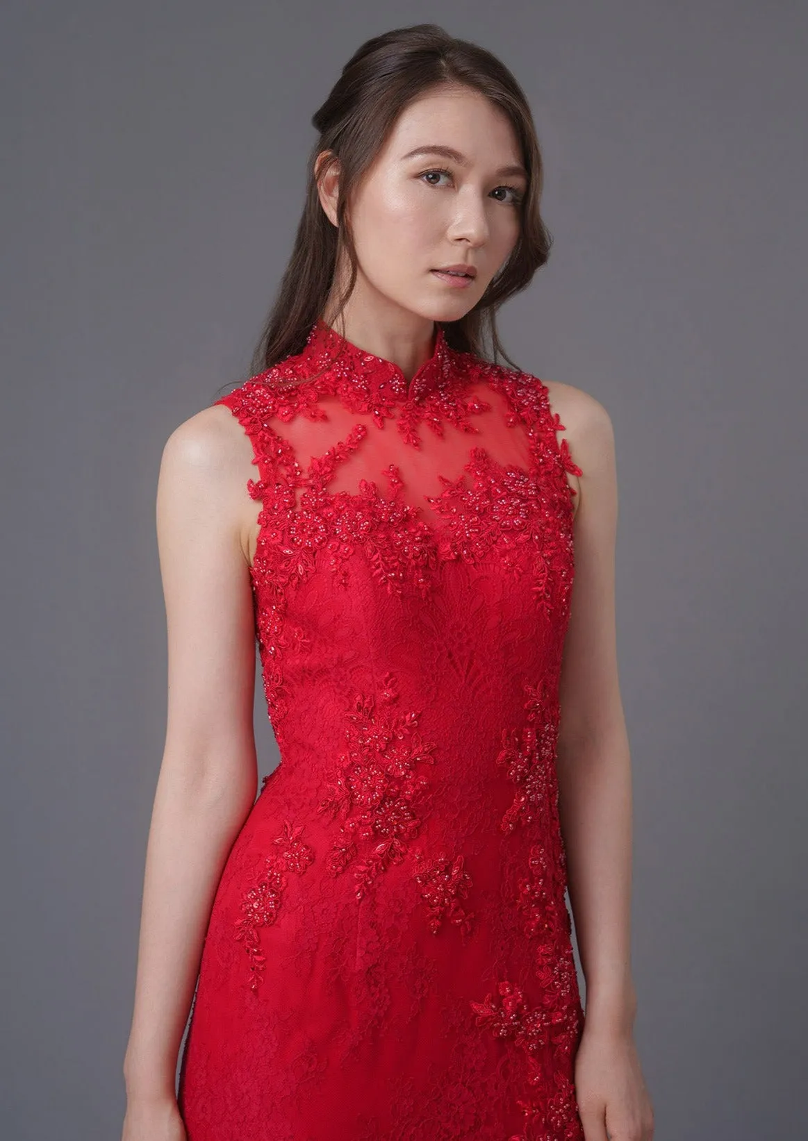 Hyacinth Hues Bridal Qipao Gown